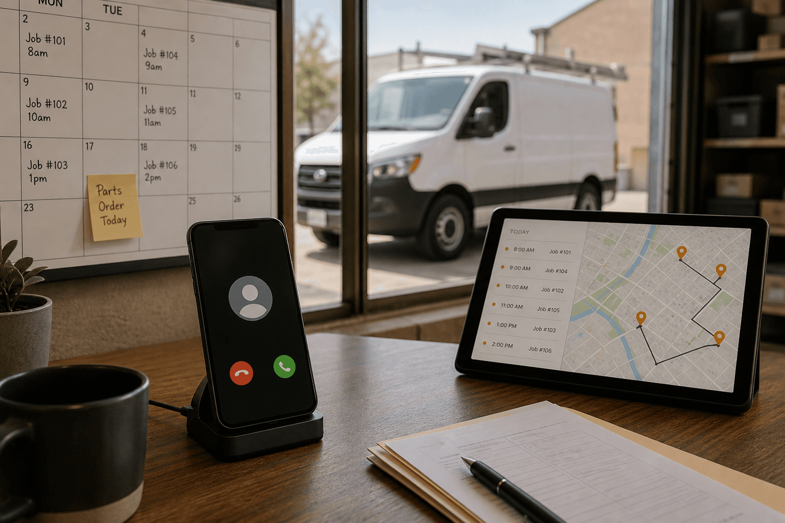 AI Phone Receptionist for Field Service: How It Books Jobs (Not Just Messages)