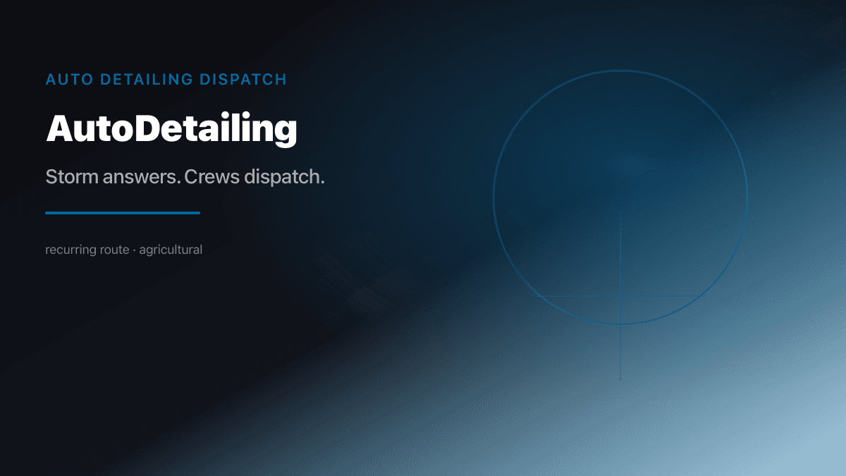 Auto Detailing Dispatch preview