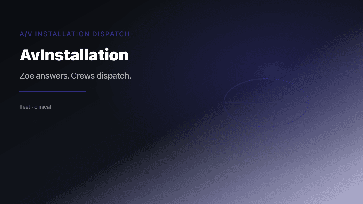 AV Installation Dispatch preview