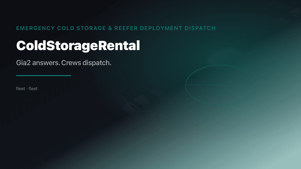 Cold Storage Rental Dispatch preview