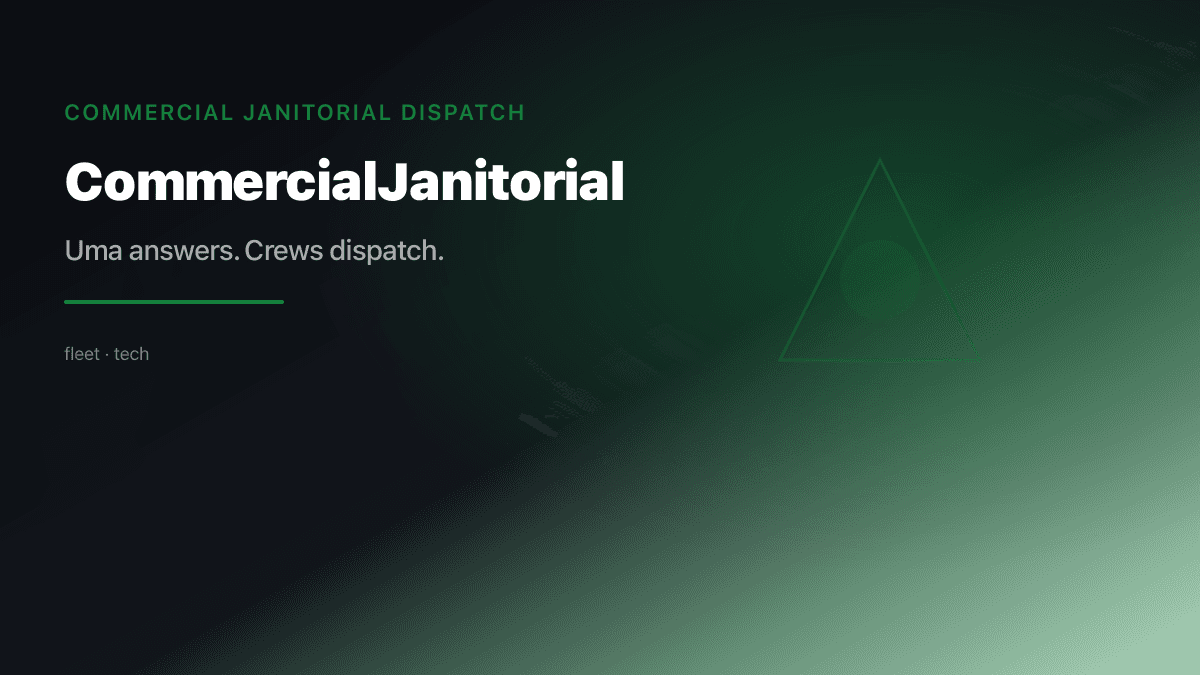 Commercial Janitorial Dispatch preview