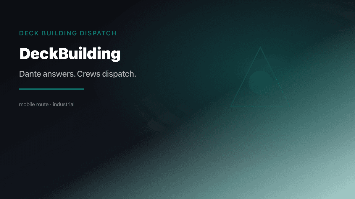 Deck Building Dispatch preview