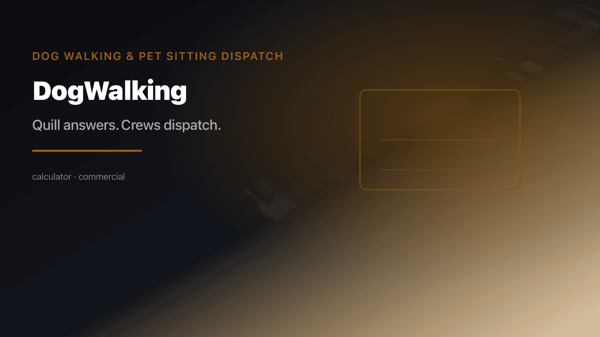 Dog Walking Dispatch preview