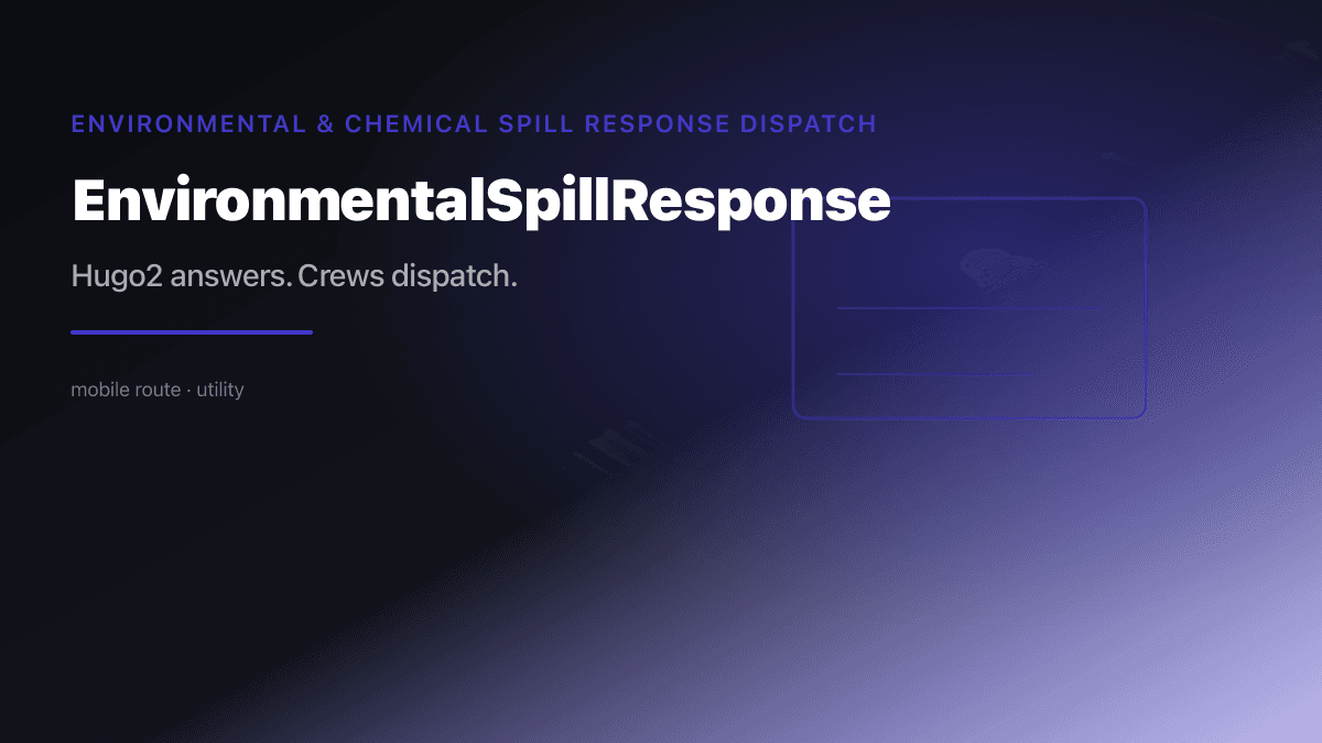 Environmental Spill Response Dispatch preview