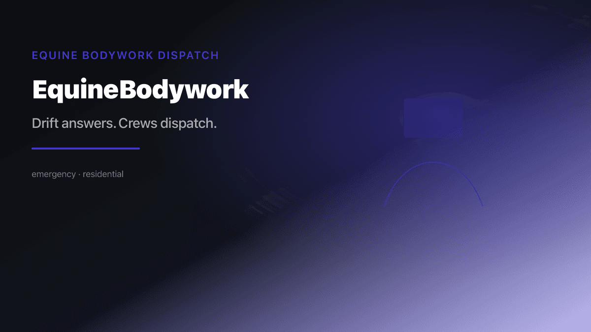 Equine Bodywork Dispatch preview