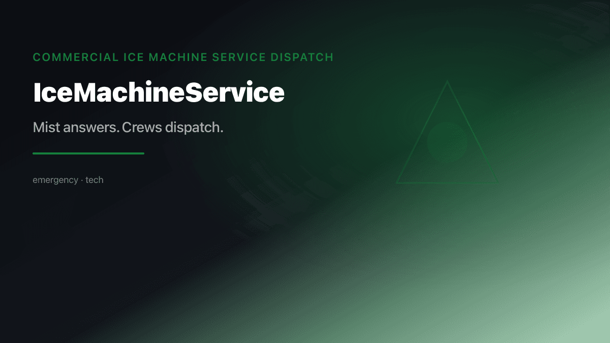 Ice Machine Service Dispatch preview