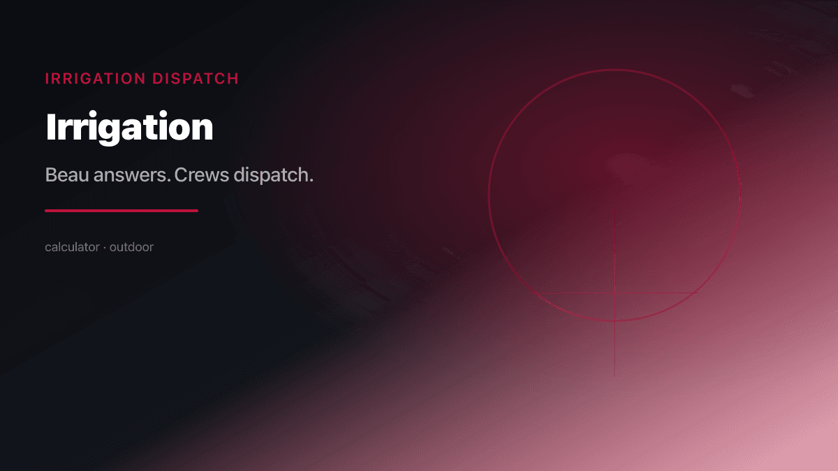 Irrigation Dispatch preview