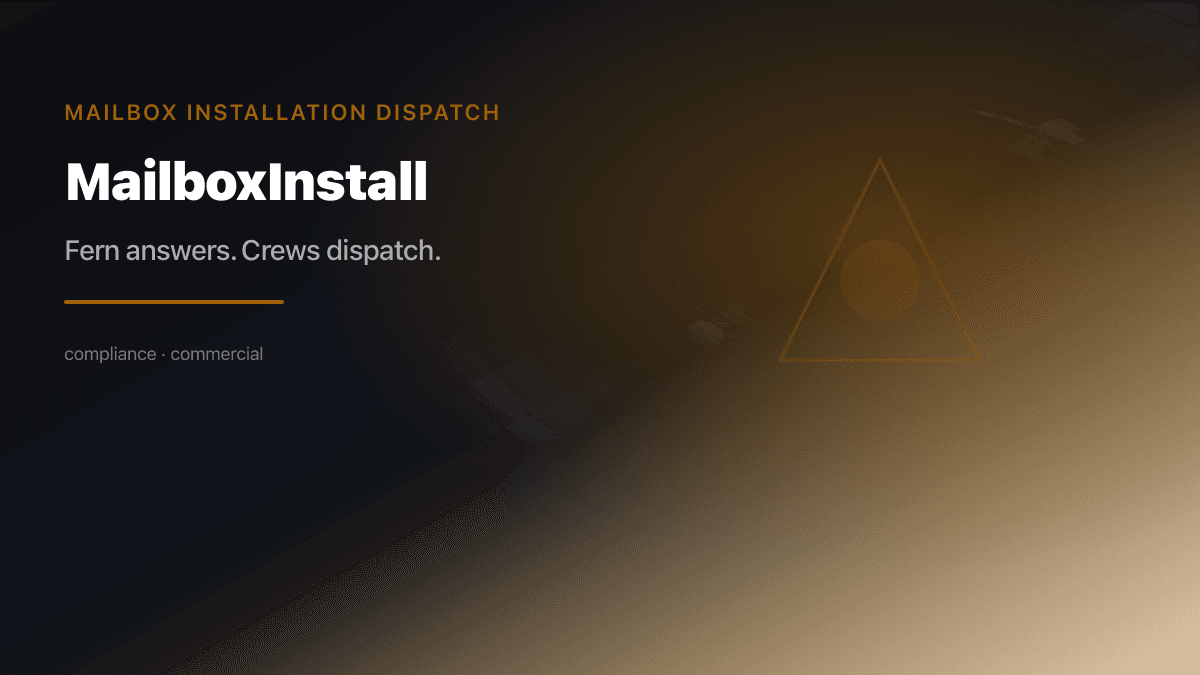 Mailbox Install Dispatch preview