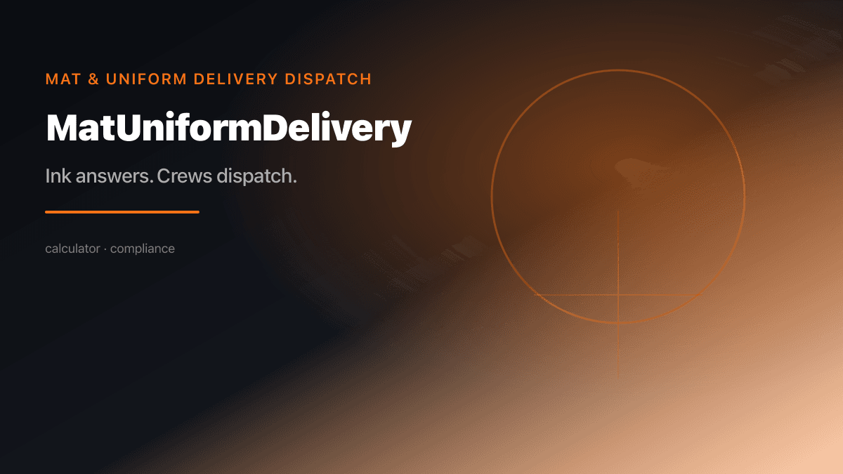 Mat Uniform Delivery Dispatch preview