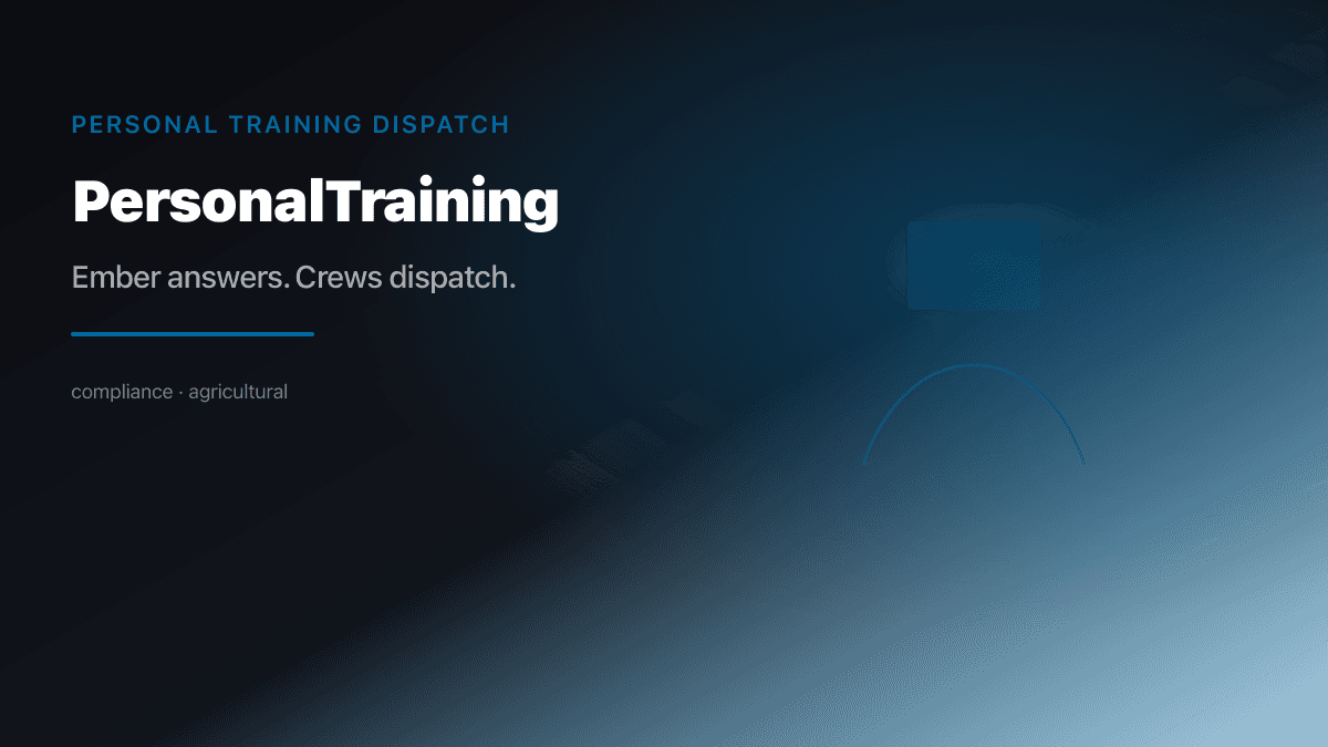 Personal Training Dispatch preview