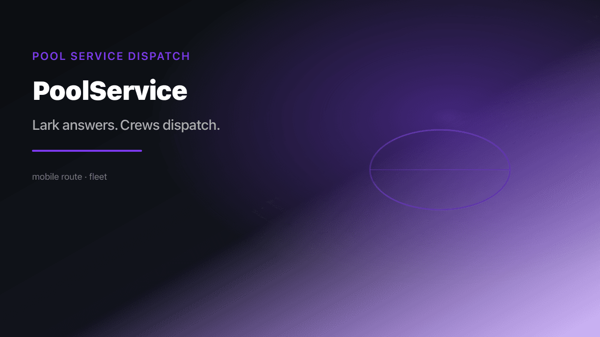 Pool Service Dispatch preview