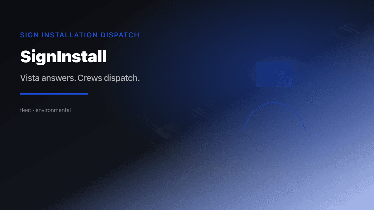 Sign Install Dispatch preview