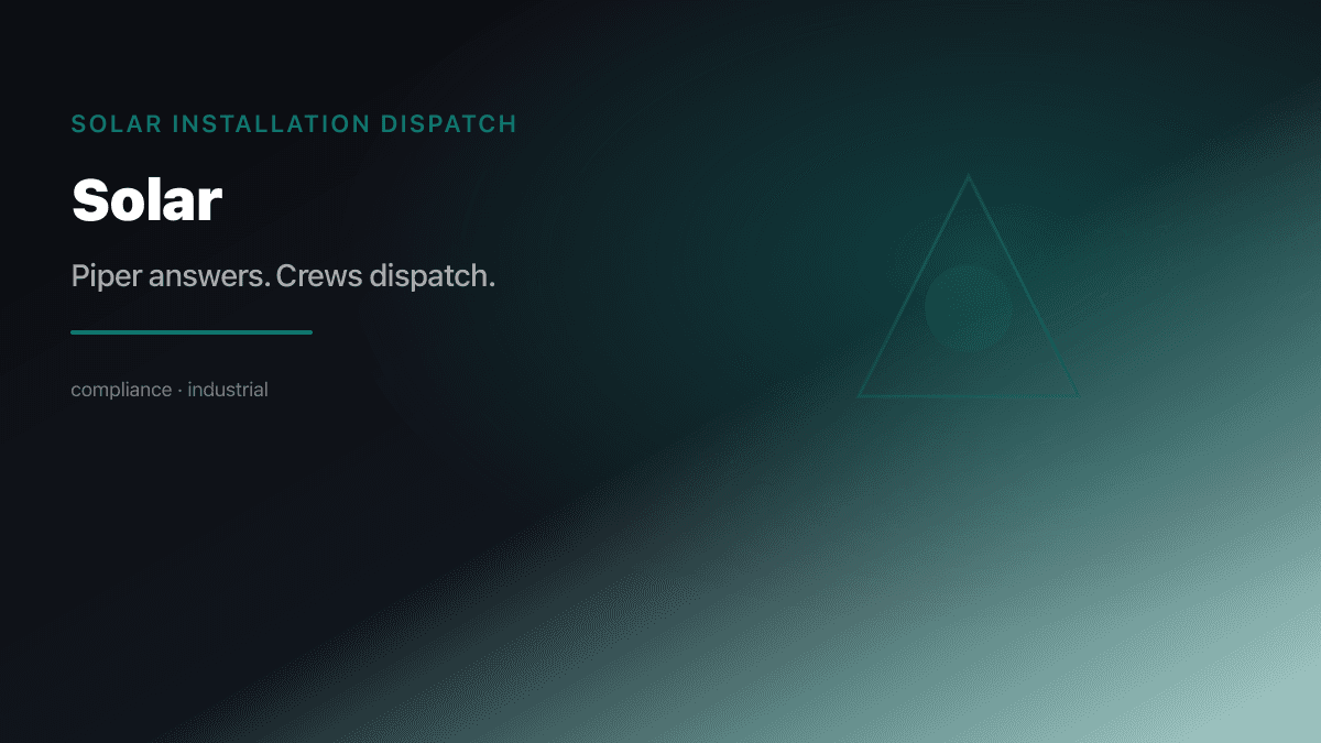 Solar Dispatch preview