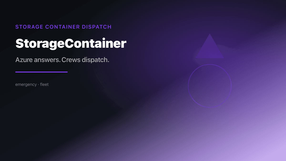 Storage Container Dispatch preview