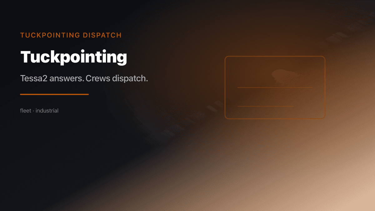 Tuckpointing Dispatch preview