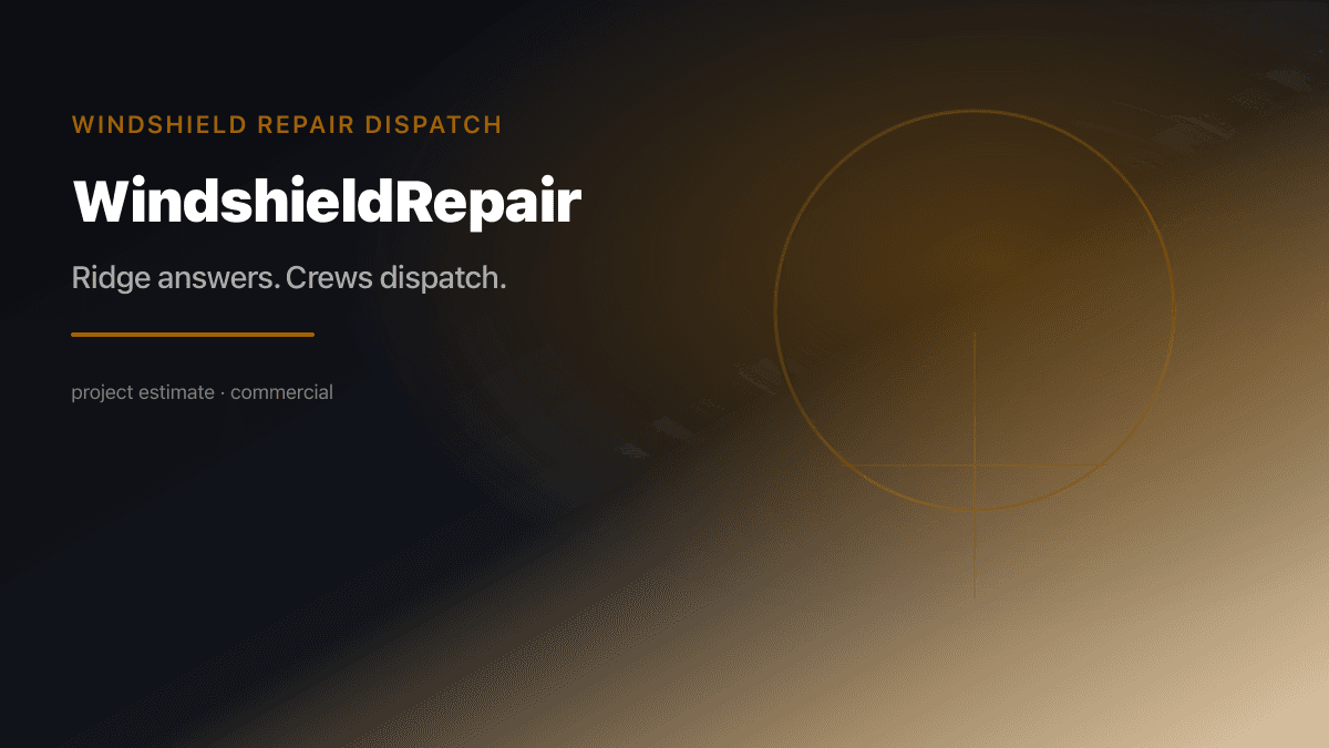 Windshield Repair Dispatch preview