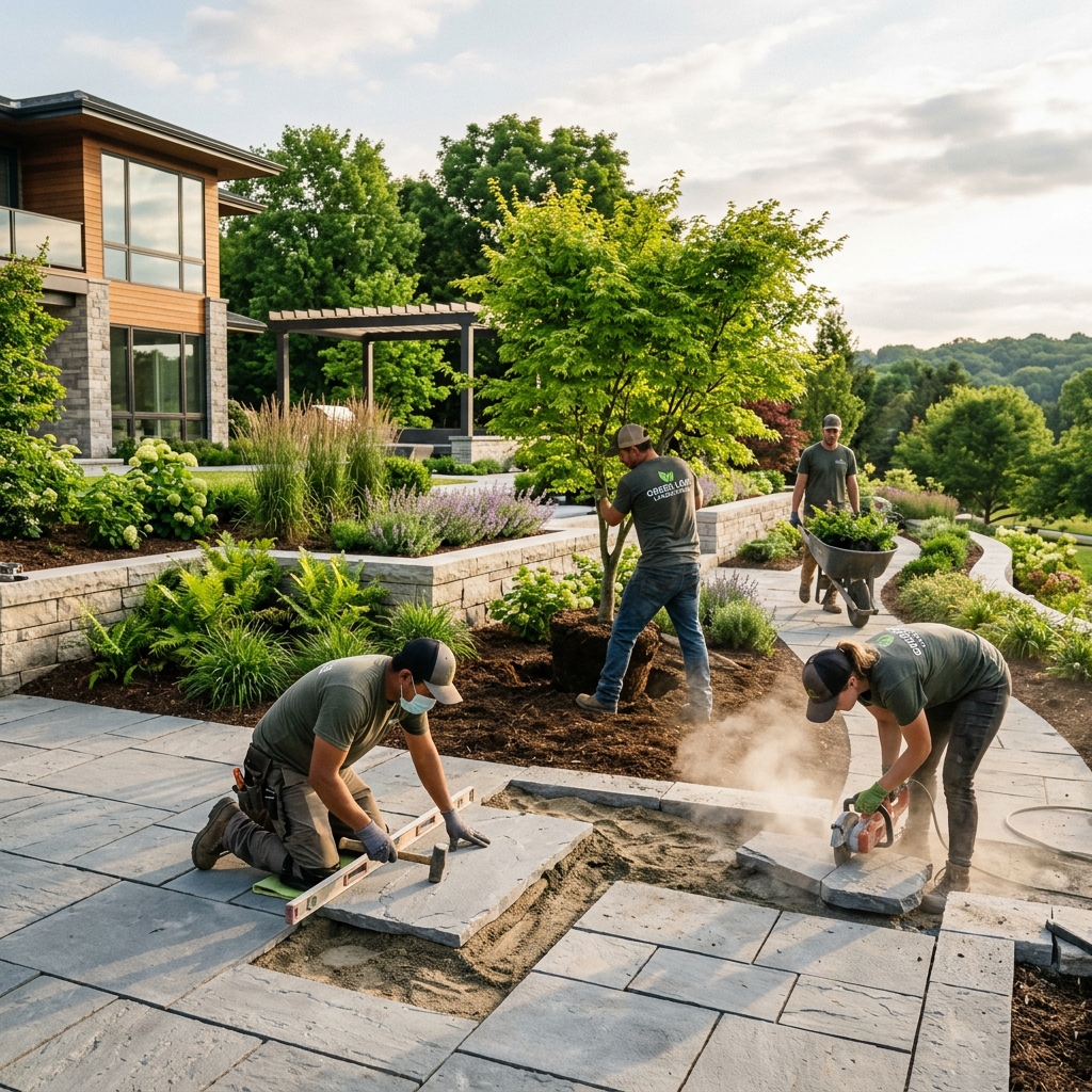 Hardscape industry scene