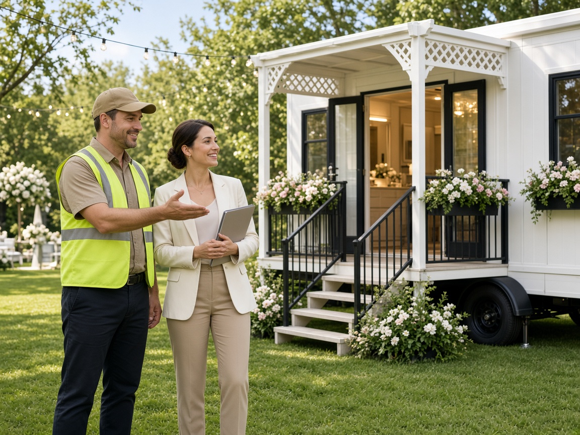 Luxury Restroom Trailer industry scene