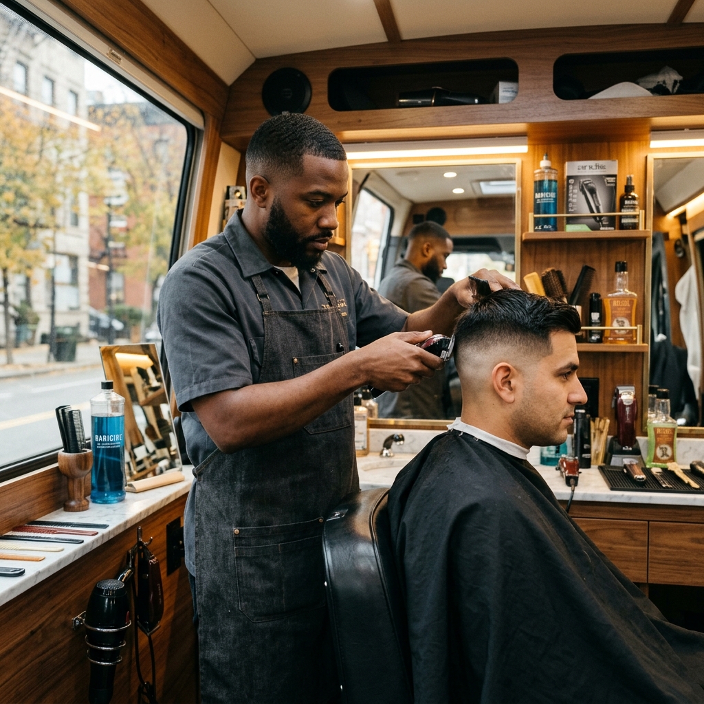 Mobile Barber industry scene