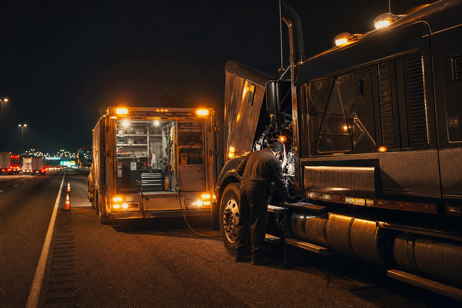 Heavy-Duty Truck Shop industry scene